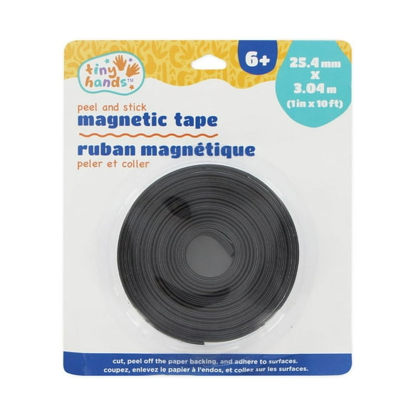 TINY HANDS Bande magnétique à peler et à coller, 25,4 mm x 3,04 m, 6 ans et plus, enfants, bricolage, cadres