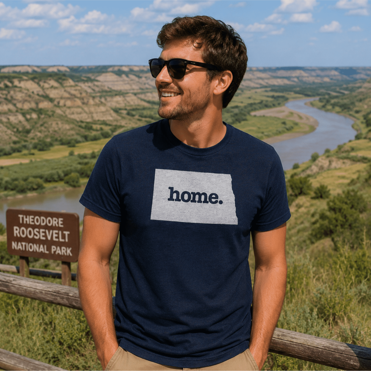 North Dakota Graphic Home T-shirt