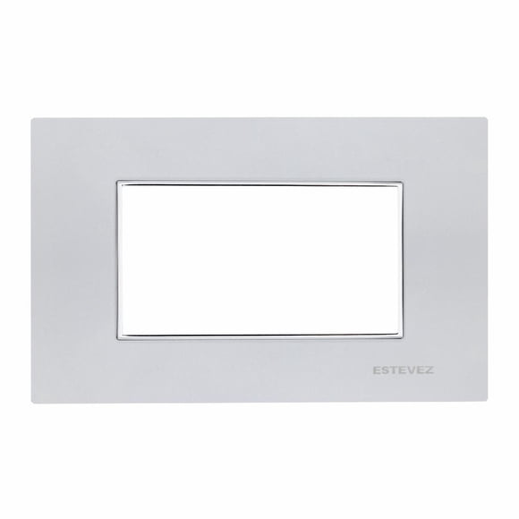 Placa 3 Ventanas Estévez Wiring Cristal Gris