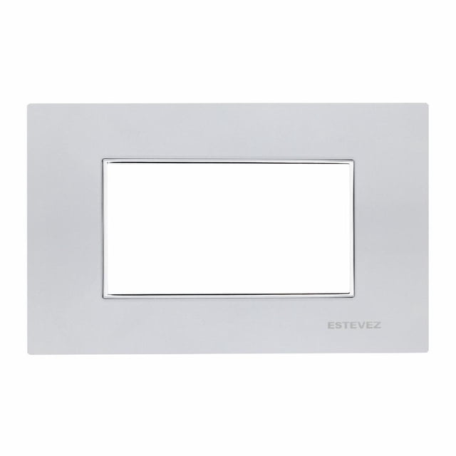 Placa 3 Ventanas Estévez Wiring Cristal Gris