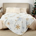thumbnail image 3 of Christmas Throw Blanket Christmas Snowflake Blanket Ultra Soft Flannel Fleece Blankets Winter Plush Fuzzy Warm Bed Blankets Xmas Holiday Decor for Couch Bed 50" X 60", 3 of 7