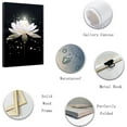 thumbnail image 5 of ZHONGYUTONG Black and White Zen Canvas Wall Art Glowing White Lotus Flower Painting Prints Spa Bathroom Decor for Spiritual Meditation Yoga Room Framed (12.00" x 18.00"), 5 of 6