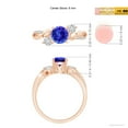 thumbnail image 6 of ANGARA Natural Tanzanite and Diamond Twisted Vine Ring in 14K Rose Gold for Women (Size-6mm) | December Birthstone, Birthday, Anniversary, Jewelry Gift for Women | Natural Tanzanite Ring, 6 of 10