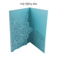 thumbnail image 1 of Tarjeta de invitación de boda cortada con láser, tarjeta de felicitación elegante, negocios personalizados con tarjeta RSVP, suministros de fiesta, azul y blanco, 100 Uds., 1 of 4