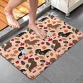 thumbnail image 4 of Fall Dachshund and Pumpkin Bathroom Rugs Mat,Non Slip Microfiber Bathroom Rug,Rubber Backing,Soft Bathroom Mats for Bathroom Floor,Tub and Shower,20x32in(50x80cm), 4 of 5