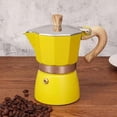 thumbnail image 4 of Ywmsfl 3/6 Cup Wood Handle Espresso Maker Pots Coffee Brewer Household Small Espresso Pots Stovetop Coffee Maker Enduring, 4 of 9