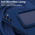 thumbnail image 4 of WWS-Case for Samsung Galaxy S22 5G, Soft Liquid Silicone Phone Cover Shockproof Full Body Protection S22 Phone Case with Anti-Scratch Microfiber Lining - Navy Blue, 4 of 4