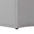 thumbnail image 6 of Posh Living Runrawin Faux Leather Octagon Cocktail Ottoman in Silver, 6 of 8