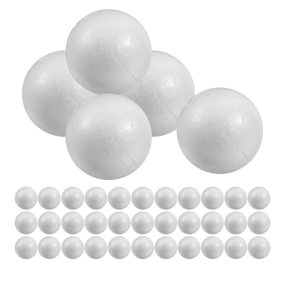 SOPOTUTU 50pcs White Polystyrene Foam for Crafts, Home Decor, Model Making, School Projects and Art Supplies