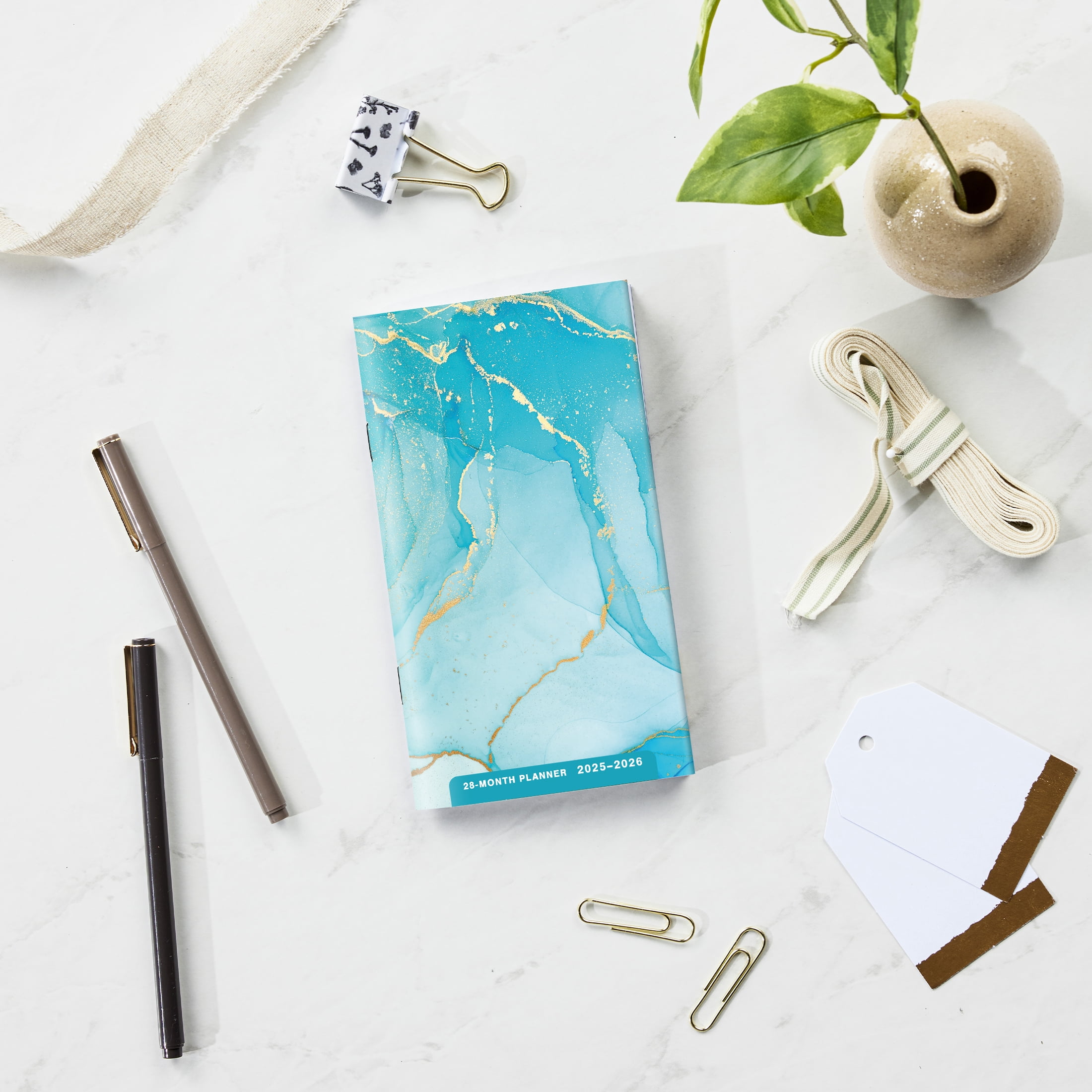 2025-Pocket Planner-Marble- 3.62 x 6.5"- 2 yr Pocket Planner by DaySpring