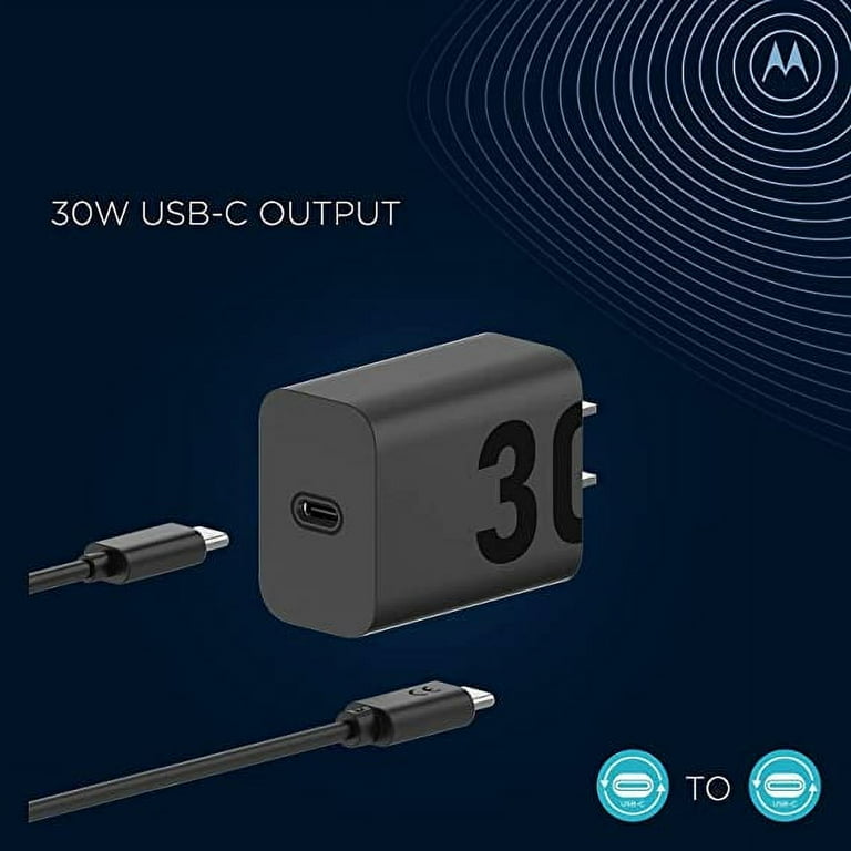 Motorola 30W TurboPower Charging, Universal USB-C Charger with