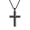 Black Cross, variant on Cross Necklace for Men 925 Sterling Silver Crucifix Pendant Necklace Religion Cross Jewelry Gifts for Father Husband Son