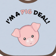 thumbnail image 4 of Inktastic I'm a Pig Deal Cute Pig Pun Boys or Girls Baby Bib, 4 of 4