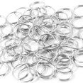 thumbnail image 3 of 10mm Dia Silver Tone Metal Split Loop Key Rings Holders Replacement 160 Pcs, 3 of 3