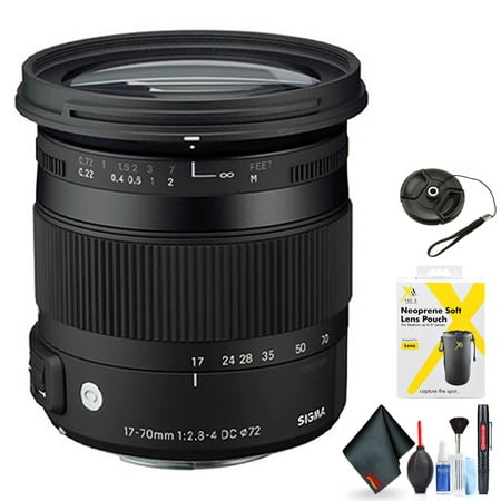 Image of Sigma 17-70mm f/2.8-4 DC Macro OS HSM Lens for Nikon for Nikon F Mount + Accessories (International Model with 2 Year Wa