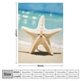 thumbnail image 4 of Pratyus Starfish Sandy Beach Blue Sky Flannel Throw Blanket for Bed Couch Sofa Chair All Seasons Lightweight Soft Blanket 50x60in, 4 of 6