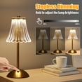 thumbnail image 6 of DAYBETTER Cordless Table Lamp, 12" Brass Rechargeable Cute Desk Light with Glass Shade,3 Colors Dimmable Touch Lamp for Modern Office Home Decor, 6 of 7