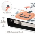 thumbnail image 3 of FORMRS 3 Ring Photo Album 4"x6" Self Adhesive Large Capacity PU Leather Cover, White Halloween Ghosts, 3 of 8