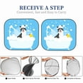 thumbnail image 6 of Disketp 2 Piece Collie In Bathtub Pattern Windshield Sunshades,Folding Windshield Sun Shade For Car Suv Trucks Sedan,Blocks Uv Rays Sun Visor Protector-Medium, 6 of 7