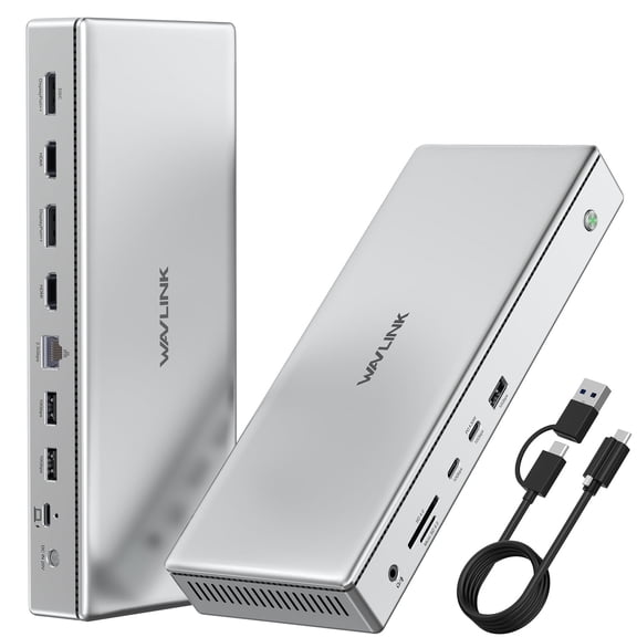 WAVLINK Dock Station 10Gbps USB C to DisplayPort & HDMI (10K@60Hz Max) for MacBook Neo, Mac & Windows Laptop Dock with 100W Charge, 2.5G LAN