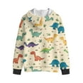 thumbnail image 2 of Chririnla Cartoon Dinosaurs Fuzzy Athletic Jacket for Teens and Boys - boy Fuzzy Hoodie Lightweight Zip Up Hoodie for Gym Run and Outdoor, 2 of 7