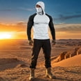 thumbnail image 5 of Dresfit Fishing Shirts for Men Upf 50+ Long Sleeve Sun Shirt Summer 2026 Hooded Outdoor Pullover Cooling Big and Tall Workout Hoodies with Face Mask White S, 5 of 9