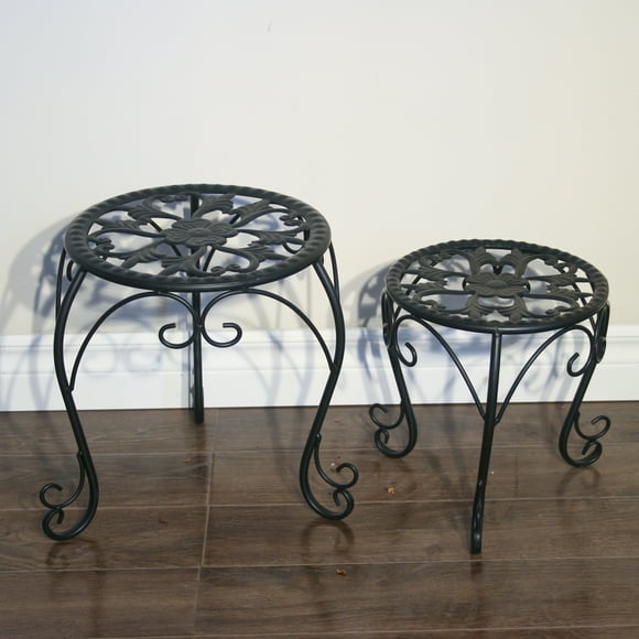 Ensemble de Deux Tabourets Ronds pour Plantes