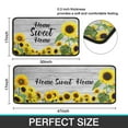 thumbnail image 6 of Sunflower Kitchen Rug Set of 2, 47x17in and 30x17in, Cushioned Anti Fatigue Crystal Velvet Yellow Floral Farmhouse Vintage Floor Mats, 6 of 6