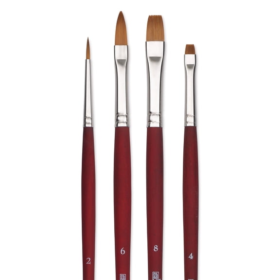 Princeton Velvetouch Series 3900 Synthetic Brushes - Blick Exclusive, Long Handle, Set of 4