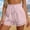 *Pink, variant on ClodeEU Women's High Waist Ruffle Hem Shorts,Cute Summer Casual Beach Pants with Pockets Black,Women's Plus L