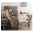 thumbnail image 2 of Stone Tonal Textured Throw, 2 of 3