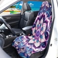 thumbnail image 3 of XYZCANDO Purple Floral Mandala Car Seat Towel Covers Premium Terry Cloth Car Seat Covers, Anti-Slip, Suitable for Van Bucket Seat, Fit for Cars Vans Trucks, 3 of 9