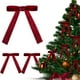 thumbnail image 1 of Adornos de Nadal de Terciopelo con Lazos de 12 Pack | Decoraciones caseras caseras con floc, lazos rojos de corona navideña, material suave y duradero, fácil de colgar, elegantes adornos para, 1 of 4