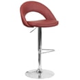 thumbnail image 3 of Flash Furniture Contemporary White Vinyl Rounded Back Adjustable Height Barstool with Chrome Base [CH-132491-WH-GG], 3 of 8