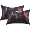 thumbnail image 2 of Wolf Satin Pillowcase for Hair and Skin Silk Pillowcase Soft Breathable Sleeping Pillow Covers Smooth Cooling Pillowcase with Envelope Closure Size Standard 20x30 in Home Decor Gifts, 2 of 7