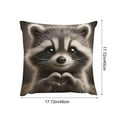 thumbnail image 3 of Funda de cojín con diseño de mascota | Funda de cojín decorativa cuadrada de poliéster | Funda de cojín para sofá de 45 x 45 cm con cremallera | Estampado animal multicolor para dormitorio y salón, 3 of 6