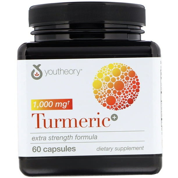 Youtheory Turmeric Extra Strength Formula 1 000 mg 60 Capsules