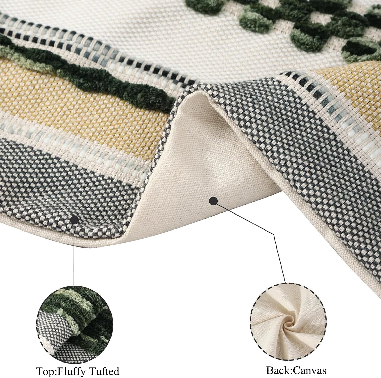 Tosleo Green Accent Pillow Covers 18x18 Set of 2 Boho Throw Pillow Covers Striped Decorative Pillow Cases Soft Chenille Pillow Cases Farmhouse Cushion Case Accent Nuetral Textured Pillow Cover