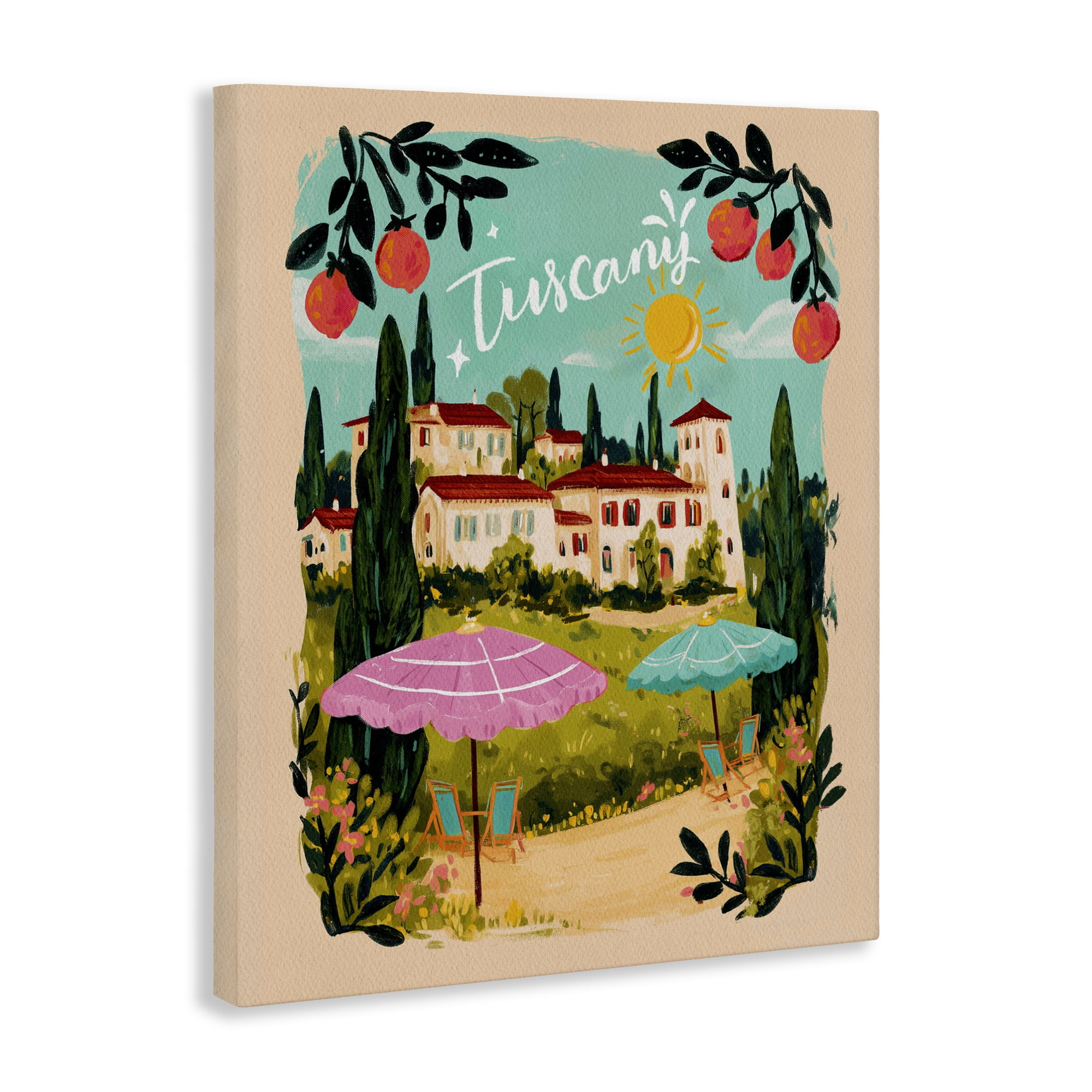 Fruit Bordered Tuscany Canvas Wall Art, design by Yen