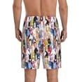 thumbnail image 4 of Lsque Colourful Horses Mens Sleep Pajama Shorts,Short Pajama Pants, Cotton Ultra-Soft Knit-3X-Large, 4 of 9