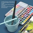 thumbnail image 3 of 2 Pcs Portable Collapsible Paint Brush Cleaner, Portable Silicone Wash Bucket Cleaning Brush Rack Agent Painting Mug Can be Used for Art, Outdoor, Beach and More!, 3 of 9