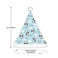 thumbnail image 3 of KLL Christmas Hats for Adults Plush Cute Panda Bear Print Santa Hat Xmas Fluffy Santa Claus Hat for Women Men, 3 of 6