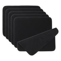 Glasses Cleaning Cloth 6.9" x 5.7" , Microfiber Eyeglasses Cleaner Cloths Soft Suede Wipe Screen, Black 6 Pcs