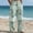 Green, variant on Mens Harem Pants Loose Elastic Waist Drawstring Patchwork Pockets Boho Hippie Beach Vacation Cropped Casual Pants Green Size 2XL