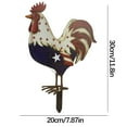 thumbnail image 3 of YUNAFFT Rooster Garden Statue,Graphic Design Metal Rooster Decor Garden Statue with Stakes,Standing Small Metal Chicken Yard Decor Figurines,Patio Backyard Lawn Home Chicken Sculpture, 3 of 6
