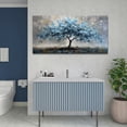 thumbnail image 4 of Large Wall Art for Living Room Blue Tree of Life Wall Pictures Art Prints Modern Nature Painting for Bedroom Office Home Decor - 20"x40" Ready to Hang, 4 of 7