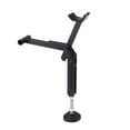 thumbnail image 1 of Foldable Black Metal Motorcycle Lift Stand - Adjustable Height 31-38cm, 25kg Weight Capacity, Portable Design for Front & Rear Wheel Maintenance, Compact 38x12x10cm Package, 500g Lightweight, 1 of 4