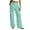 Mint Green, variant on Casual Pants for Women Fashion Striped Drawstring Elastic High Waist Wide Leg Pants with Pockets Loose Fit Comfortable Casual Palazzo Trousers
