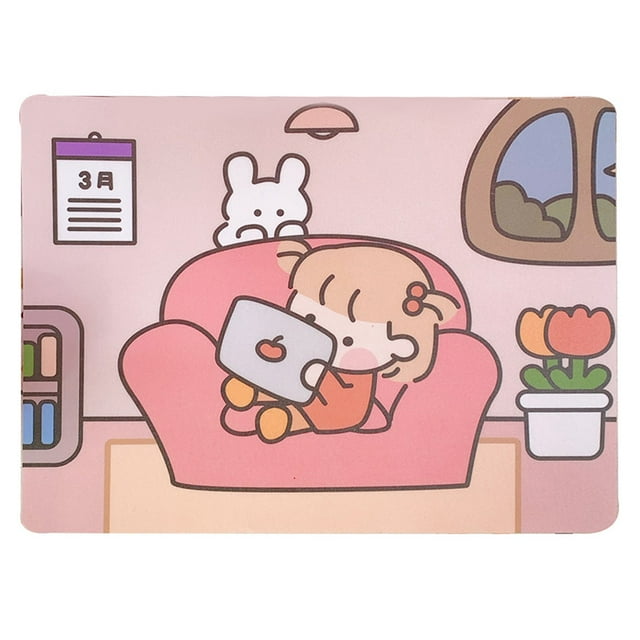 Bangcool Mouse Pad Cute Cartoon Rubber Rectangle Computer Mousepad Mouse Mat for Table