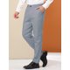 thumbnail image 2 of Pantalones de Vestir Lars Amadeus Ajustados Frente Plano Color Sólido Gris XL, 2 of 6